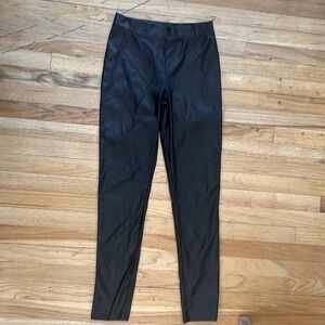 Naked wardrobe, large faux, matted, leather leggings